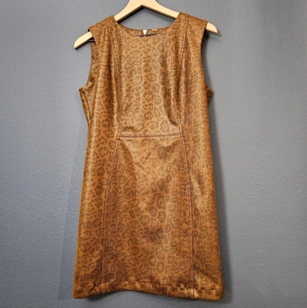 Calvin Klein • Coated Fabric Sheath Dress